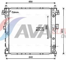 AVA COOLING SYSTEMS Engine radiator Article number: DWA2105 cheaply