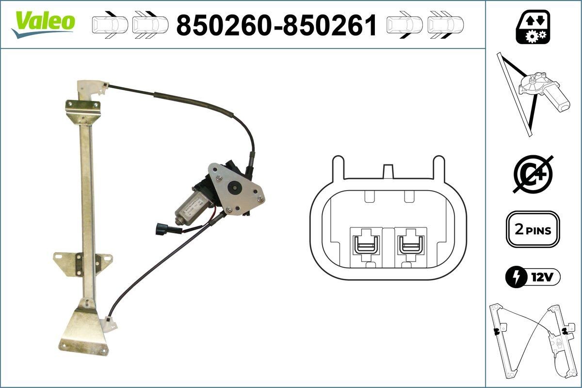 VALEO Window regulator Article number: 850260 cheaply