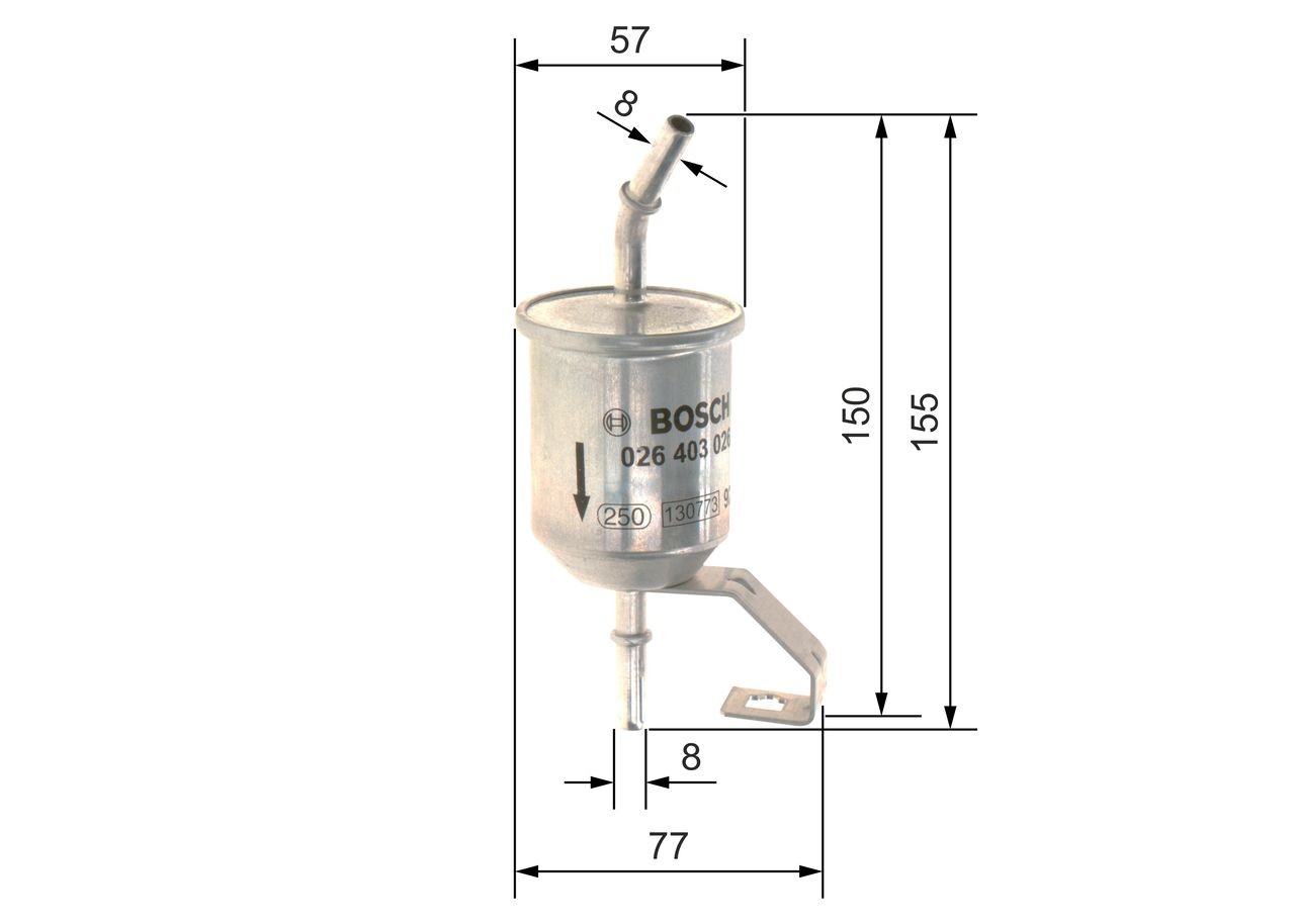 BOSCH Fuel filter Article number: F 026 403 026 cheaply