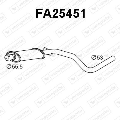 VENEPORTE Front Silencer Article number: FA25451 cheaply