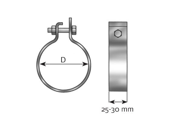 DINEX Clamp, exhaust system Article number: 99708 cheaply