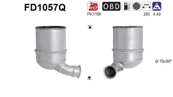 AS Diesel particulate filter Article number: FD1057Q cheaply