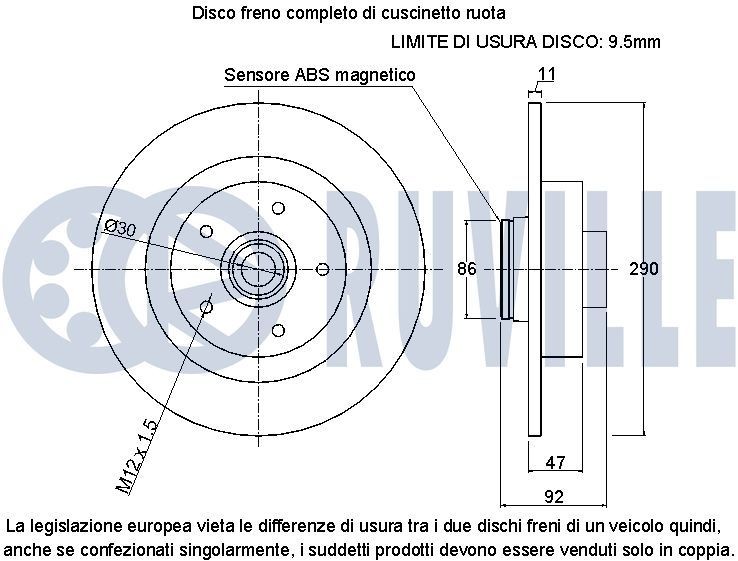 RUVILLE Wheel Hub Article number: 485802 cheaply