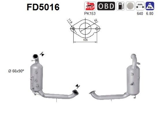 AS Partikelfilter Varenummer: FD5016 billige