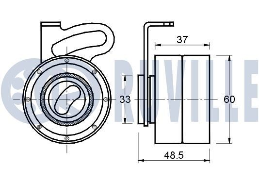 RUVILLE Vibration Damper, v-ribbed belt Article number: 55022 cheaply