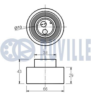 RUVILLE Tensioner Lever, v-ribbed belt Article number: 55025 cheaply