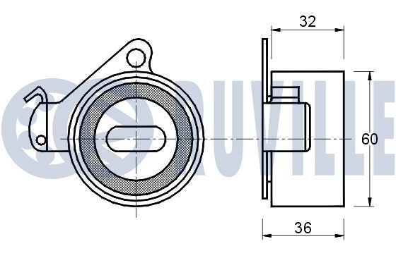 RUVILLE Tensioner Lever, v-ribbed belt Article number: 55027 cheaply
