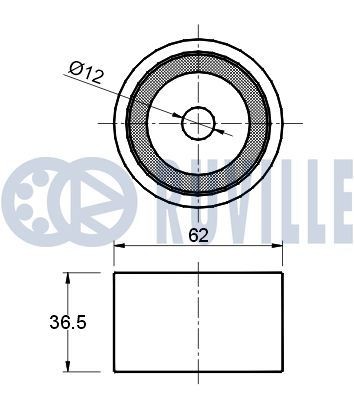 RUVILLE Deflection / Guide Pulley, v-ribbed belt Article number: 55030 cheaply