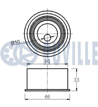 RUVILLE Tensioner Lever, v-ribbed belt Article number: 55036 cheaply