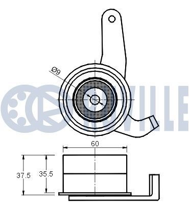 RUVILLE Tensioner Lever, v-ribbed belt Article number: 55039 cheaply