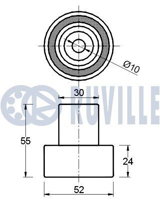 RUVILLE Tensioner Lever, v-ribbed belt Article number: 55042 cheaply