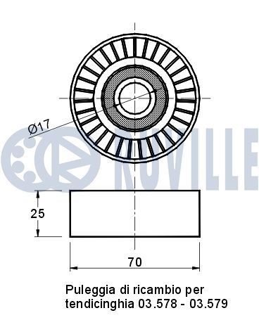 RUVILLE Tensioner Lever, v-ribbed belt Article number: 55064 cheaply