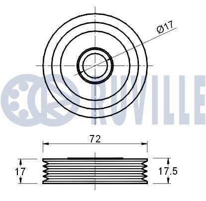 RUVILLE Tensioner Lever, v-ribbed belt Article number: 55085 cheaply