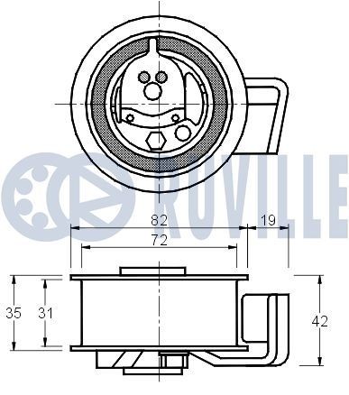 RUVILLE Tensioner Lever, v-ribbed belt Article number: 55120 cheaply