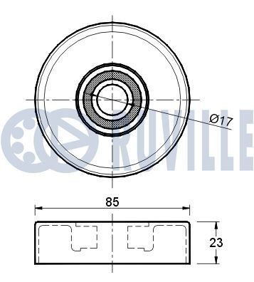 RUVILLE Vibration Damper, v-ribbed belt Article number: 55126 cheaply