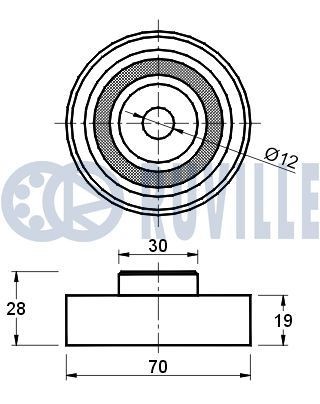 RUVILLE Deflection / Guide Pulley, v-belt Article number: 55131 cheaply