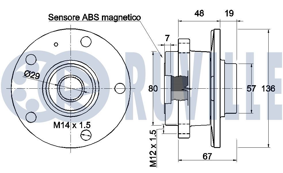 RUVILLE Timing belt tensioner pulley Article number: 55220 cheaply