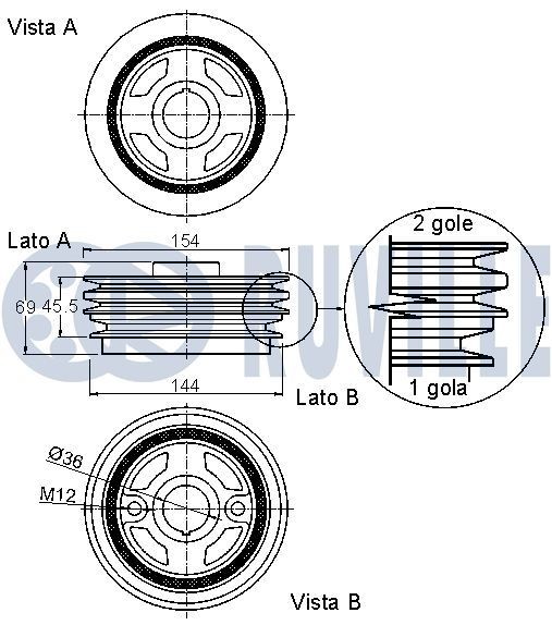 RUVILLE Timing belt tensioner pulley Article number: 55400 cheaply