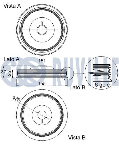 RUVILLE Timing belt tensioner pulley Article number: 55405 cheaply
