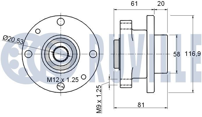 RUVILLE Timing belt deflection pulley Article number: 55441 cheaply