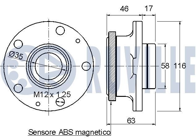 RUVILLE Tensioner Lever, v-ribbed belt Article number: 55475 cheaply
