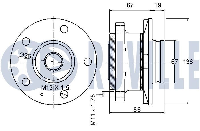 RUVILLE Vibration Damper, timing belt Article number: 55495 cheaply
