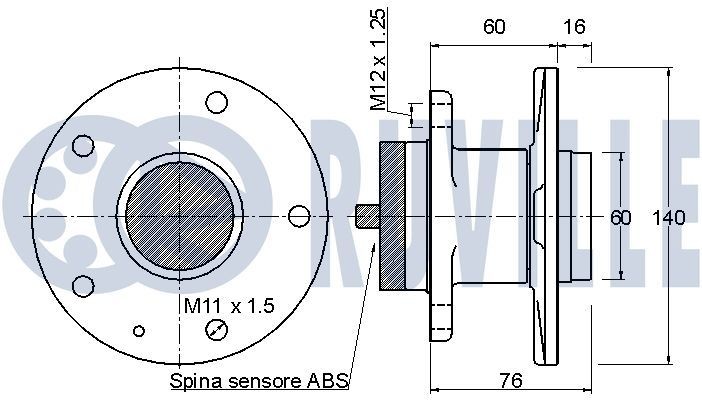 RUVILLE Deflection / Guide Pulley, v-ribbed belt Article number: 55528 cheaply