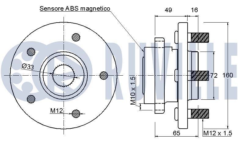 RUVILLE Deflection / Guide Pulley, v-ribbed belt Article number: 55547 cheaply