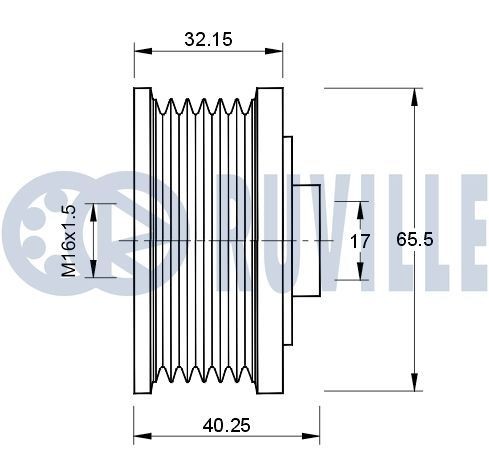 RUVILLE Timing belt deflection pulley Article number: 55707 cheaply