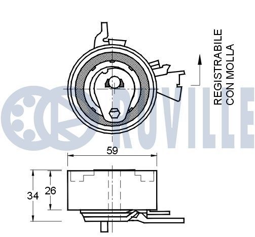 RUVILLE Timing belt tensioner pulley Article number: 55771 cheaply