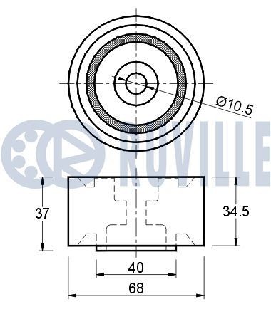 RUVILLE 55929 Vibration Damper, v-ribbed belt C5 3.0 V6 207 PS Petrol 2005