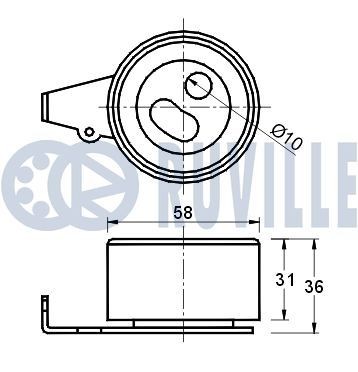 RUVILLE Timing belt deflection pulley Article number: 55950 cheaply