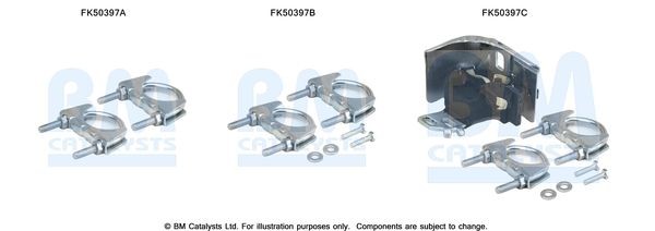 BM CATALYSTS Mounting Kit, exhaust pipe Article number: FK50397 cheaply