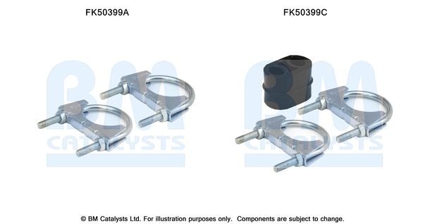 BM CATALYSTS Montagesæt, udstødningsrør Varenummer: FK50399 billige