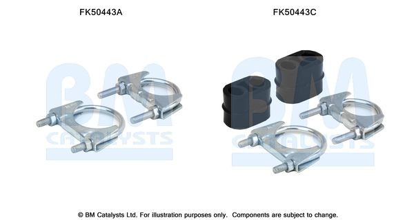 BM CATALYSTS Mounting Kit, exhaust pipe Article number: FK50443 cheaply