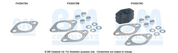 BM CATALYSTS Mounting Kit, exhaust pipe Article number: FK50479 cheaply
