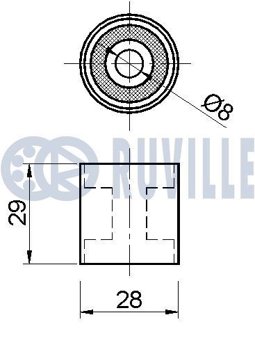 RUVILLE Timing belt deflection pulley Article number: 56642 cheaply