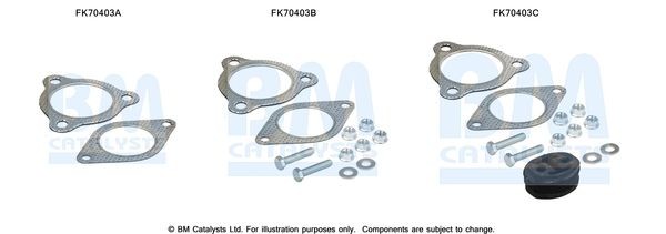 BM CATALYSTS Montagesæt, udstødningsrør Varenummer: FK70403 billige
