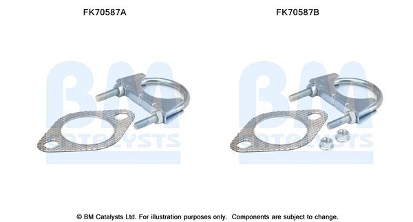 BM CATALYSTS Mounting Kit, exhaust pipe Article number: FK70587 cheaply