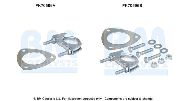 BM CATALYSTS Mounting Kit, exhaust pipe Article number: FK70596 cheaply