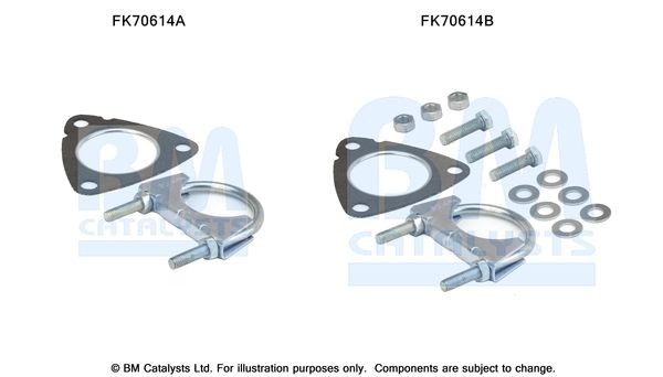 BM CATALYSTS Mounting Kit, exhaust pipe Article number: FK70614 cheaply