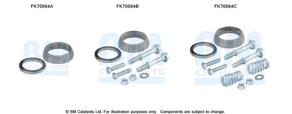BM CATALYSTS Mounting Kit, exhaust pipe Article number: FK70664 cheaply