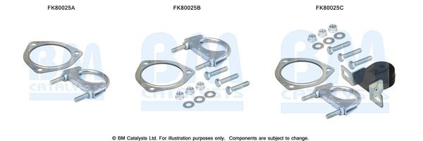 BM CATALYSTS Mounting Kit, catalytic converter Article number: FK80025 cheaply