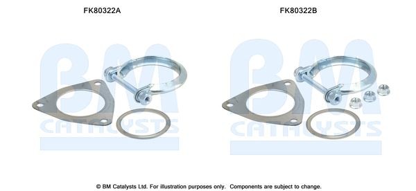 BM CATALYSTS Mounting Kit, catalytic converter Article number: FK80322 cheaply