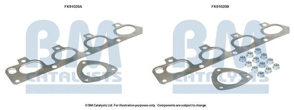 BM CATALYSTS Mounting Kit, catalytic converter Article number: FK91020 cheaply