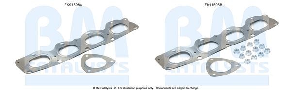 BM CATALYSTS Mounting Kit, catalytic converter Article number: FK91598 cheaply