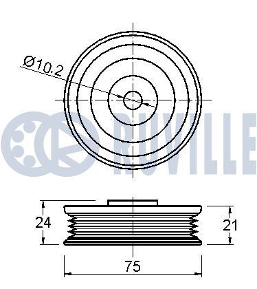 RUVILLE Vibration Damper, timing belt Article number: 57070 cheaply