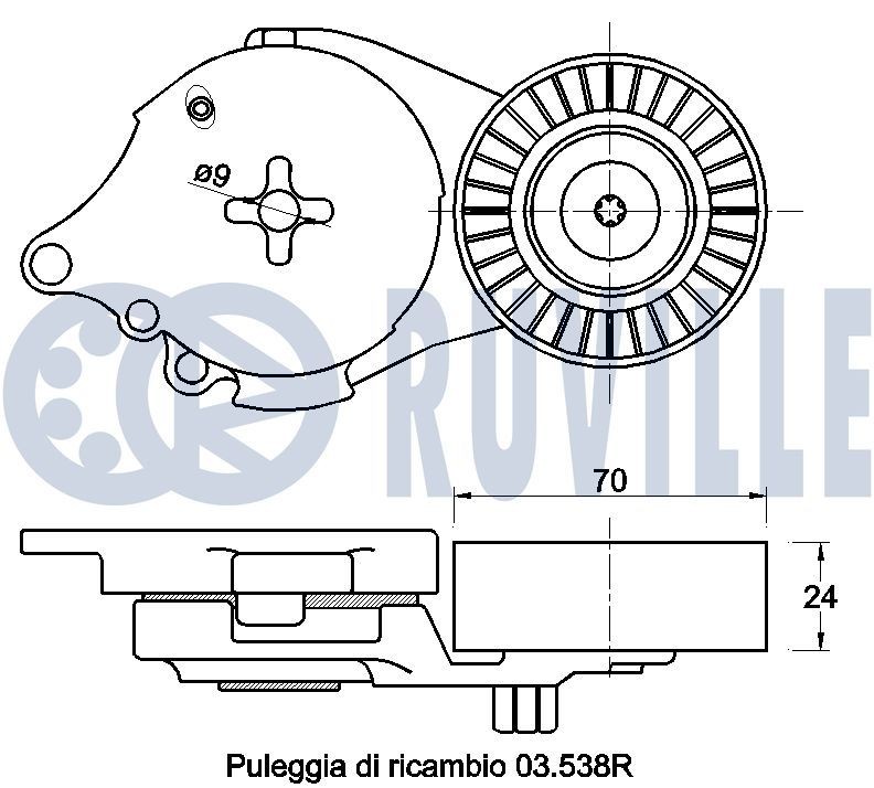 RUVILLE Vibration Damper, timing belt Article number: 57330 cheaply