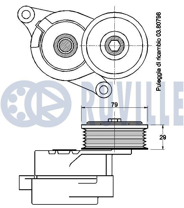 RUVILLE Vibration Damper, timing belt Article number: 57335 cheaply