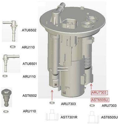 JS ASAKASHI Fuel filter Article number: FS6505U cheaply